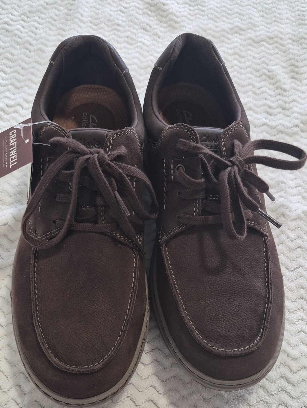Clarks Men’s Dark Brown Lace-Up Slip-On Loafers